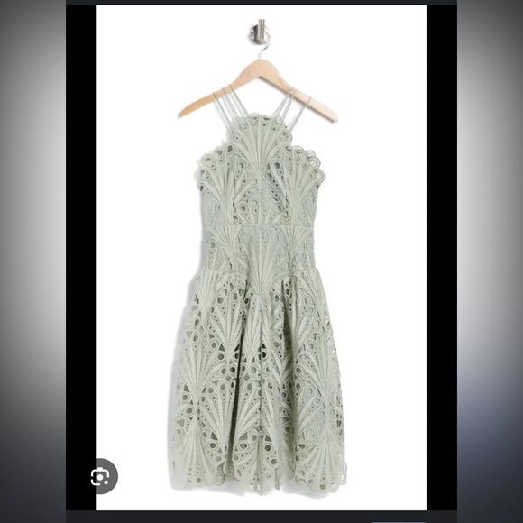 NWT ASOS DESIGN Cut Work Lace Pini Mini Dress Sz 4 - Picture 3 of 8